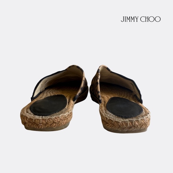 Jimmy Choo Leopard Print Espadrille Flat Sandals / Mules Size EU 38 - Picture 4 of 10